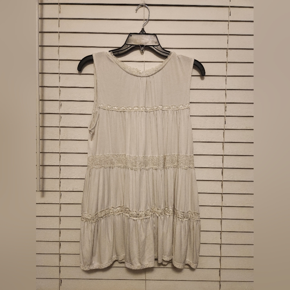 White Boho Whimsy Top Size Large